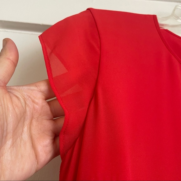 Ted Baker Glana Circle Hem Mini Dress Orange - Picture 6 of 10